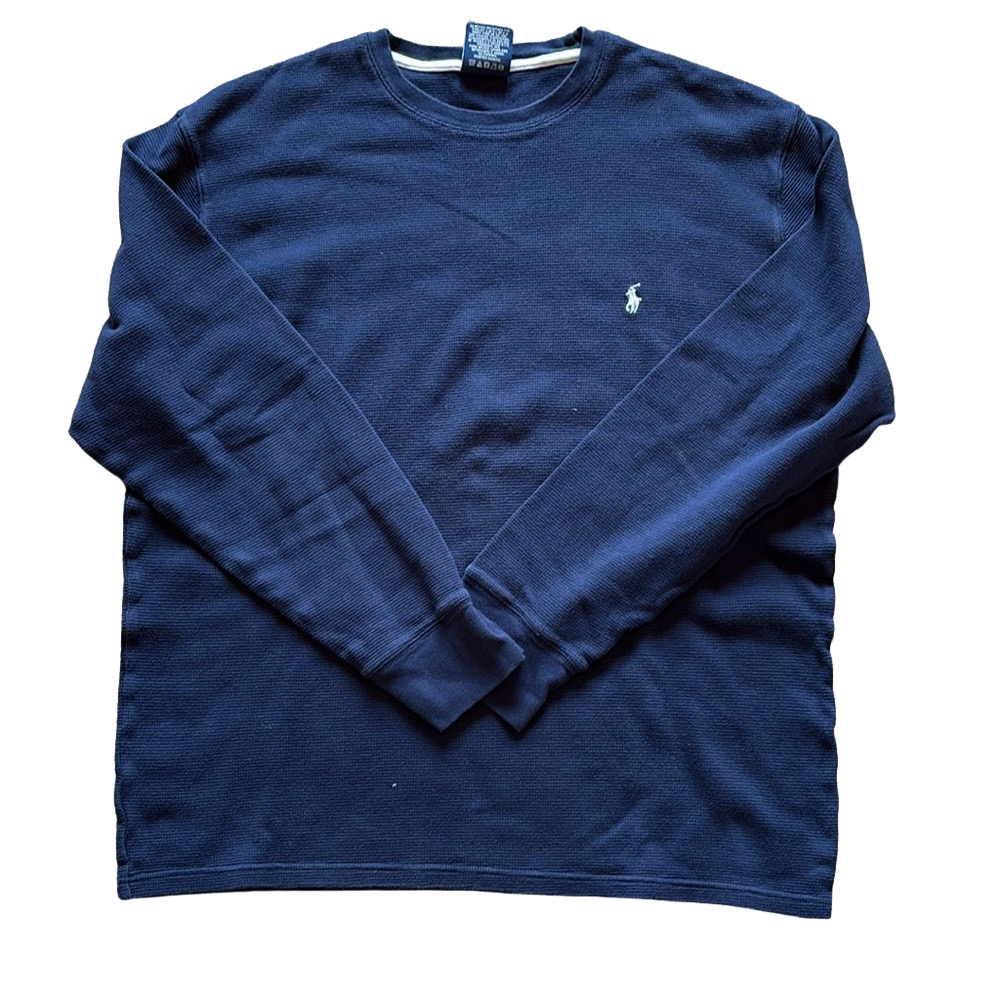 Polo Ralph Lauren Mens XL Navy Blue Thermal Sleep Shirt